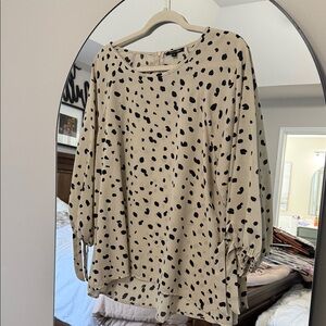 Papermoon Black and Cream Polka Dot Blouse